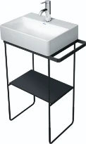 Duravit DuraSquare plateau verre sur console metall.p. lav. 073245, noir