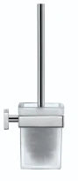 Duravit Karree porte-balayette p.fixation murale, verre mat,chromé