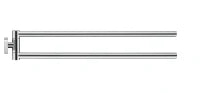 Duravit Karree porte-serviettes 45 cm double, chromé