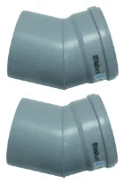 VAILLANT bocht 30° (set v 2 stuks) diam 130mm pp