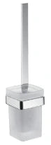 Emco Loft porte-brosse wc - verre de cristal satiné - chromé