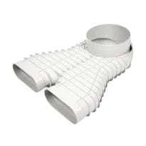 Begetube Profi-air équerre pièce de raccordement DN160 - 2 x ovalduct