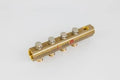 Begetube laiton collecteur avec robinets de réglage et trou purgeur 4/4 - 4 x M24