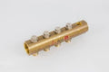 Begetube collecteur en laiton avec vannes de réglage intégrées avec purge 5/4 - 4 x M24