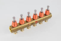 BEGETUBE Collecteur de refoulement 1", 6 sorties avec débitmètres, raccords M24 prémontés.