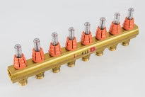 BEGETUBE Collecteur de refoulement 1", 8 sorties avec débitmètres, raccords M24 prémontés.