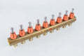 BEGETUBE Collecteur de refoulement 1", 9 sorties avec débitmètres, raccords M24 prémontés.
