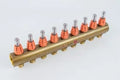 BEGETUBE Collecteur de refoulement 5/4", 9 sorties avec débitmètres, raccords M24 prémontés.