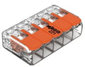 Wago 221 compact borne avec levier 5 x 0.14-4 mm (set 10pcs) - transparent - prix par set