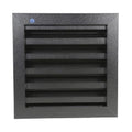 Renson 411 Alu inbouwmuurrooster met inox muggengaas 200 x 200 mm - STR 9005 Zwart