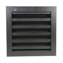 Renson 411 Alu inbouwmuurrooster met inox muggengaas 200 x 200 mm - STR 9005 Zwart