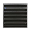Renson 431 Alu opbouwmuurrooster met inox muggengaas 225 x 225 mm - STR 9005 Zwart