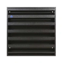 Renson 431 Alu opbouwmuurrooster met inox muggengaas 225 x 225 mm - STR 9005 Zwart