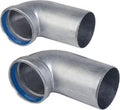 Kit raccordement pour ventouse horizontale Avanta/Aquanta : 2x coude 87° alu Ø 80mm.