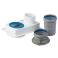 Bac d'adaptation métallique pour conversion vers conc. Ø 80/125 mm