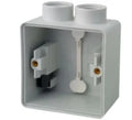 Niko Hydro boite de dérivation étanche aux éclaboussurese 1v - 2 entrées - gris