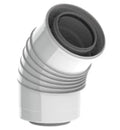 Burgerhout Twinsafe concentrique PP/alu coude 45° MF 100/150 mm