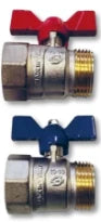 Radson UFH set de vannes à bille MF 4/4 x 4/4 - bleu/rouge - prix par set de 2 pièces
