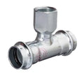 ProOne Carboline acier zingué té réduit avec filetage femelle FFF 22 x 1/2 F x 22 mm (profil M/V)