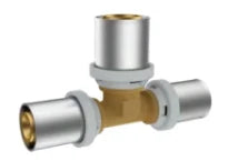 RIIFO Multi raccord à sertir Té reduit en laiton FFF 63 x 40 x 63 mm