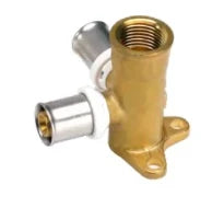 RIIFO Multi culasse à sertir double en laiton 90° FF 16 x 1/2 F x 16 mm