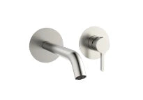 Procasa Vivo set de finition robinet mural lavabo - Brushed Nickel PVD - brossé mat PVD