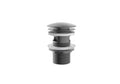 Procasa Vivo crepine avec trop plein - click-clack - non fermable - Gun Metal PVD - acier mat PVD
