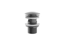 Procasa Vivo crepine avec trop plein - click-clack - non fermable - Gun Metal PVD - acier mat PVD