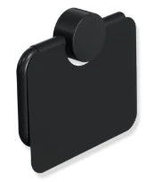 Hewi 815 porte-rouleau de papier toilette avec couvercle - noir mat
