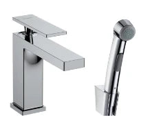 Hansgrohe Tecturis E Mitigeur de lavabo 110 avec douchette de bidet et flexible de douche 160 cm chromé