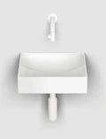 Clou Vale lavabo à poser/mural 280 x 190 x 70 mm - blanc mat - céramique - sans trou de robinet - sans trop-plein - avec bouchon encastrée - non fermable