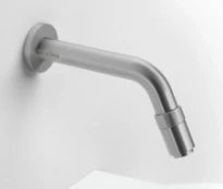 Clou Freddo 11 robinet eau froide mural - bec 150 mm - acier inoxydable brossé