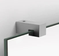 CLOU Hold Me set de 4 attaches murales, carré, inox brossé. Ajustement possible de 2mm par attache après montage. Distance mur/miroir 2cm