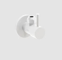 Clou Inbe robinet d'arrêt design type 1, rond, blanc mat