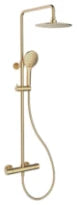 Procasa Rondo showerset Safetouch reglable en hauteur - or brossé PVD
