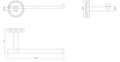 Clou Flat porte-rouleau sans couvercle, blanc mat powdercoating