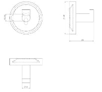 Clou Flat set de 2 Patères, blanc mat powdercoating