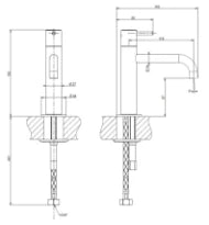 Gessi Pillar Taps Robinet eau froide. Brass PVD