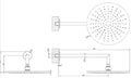Gessi Emporio Shower douche de tête orientable anticalcaire avec bras mural. laiton brossé PVD
