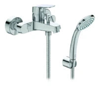 Ideal Standard Ceraflex bain/douche mitigeur avec set de bain 80 mm 1F, flex 1500 mm chromé