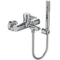 Ideal Standard Ceraline Mitigeur bain/douche avec set douchette bâton 1 fonction - chromé