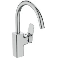 Ideal Standard Ceraplan Kitchen Mitigeur de cuisine avec bec haut pour chauffe-eau basse pression avec BlueStart Technology - chromé