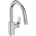 Ideal Standard Ceraplan Kitchen Mitigeur de cuisine avec bec haut et douchette 1F (BlueStart Technology) - chromé