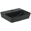 Ideal Standard Connect Air lave-mains 400 x 350 mm - noir mat - avec trou de robinet - avec trop-plein