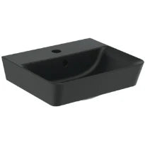 Ideal Standard Connect Air lave-mains 400 x 350 mm - noir mat - avec trou de robinet - avec trop-plein