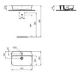 Ideal Standard Ipalyss lavabo à poser 550 x 380 mm - blanc - avec trou de robinet - avec trop-plein