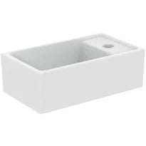 Ideal Standard i.life S lave-mains 370 x 210 mm - blanc mat - avec trou de robinet droite - sans trop-plein