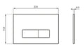 IDEAL STANDARD Oleas M2 plaque de commande 2F commande mechanique avec Smartflush angles droits  chromé