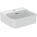 Ideal Standard Conca lavabo 400 x 350 mm - blanc - avec trou de robinet - avec trop-plein - aplati pour montage sur étagère