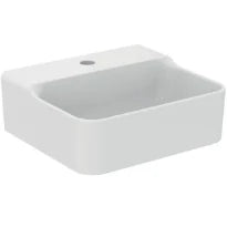 Ideal Standard Conca lavabo 400 x 350 mm - blanc - avec trou de robinet - sans trop-plein - aplati pour montage sur étagère